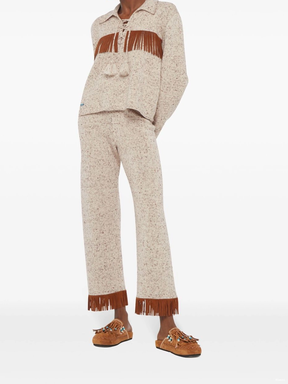 Affordable Women fringe-detail Dreamscape trousers Alanui 0802